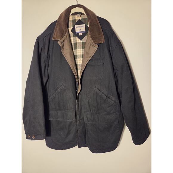Vintage High Sierra Chore Jacket Black Plaid Flannel Lined Button Mens Size XL - Picture 14 of 14